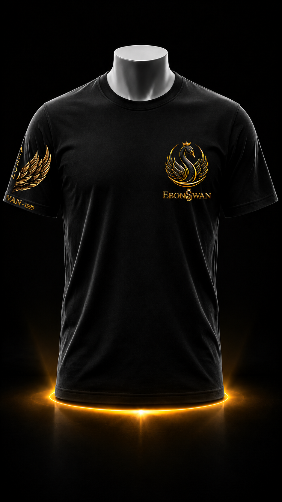 EBONSWAN – WARRIOR TEE (BLACK) - Image 1