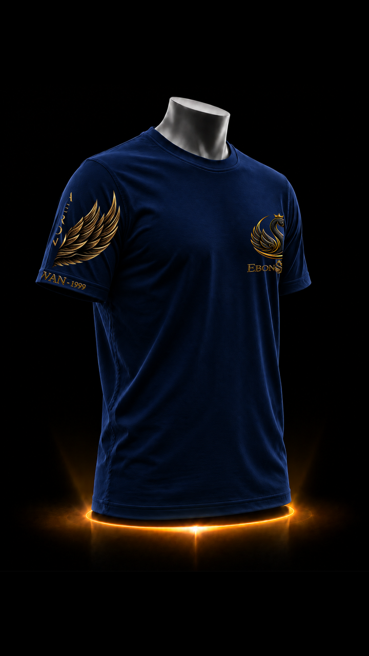EBONSWAN – WARRIOR TEE (NAVY BLUE) - Image 2