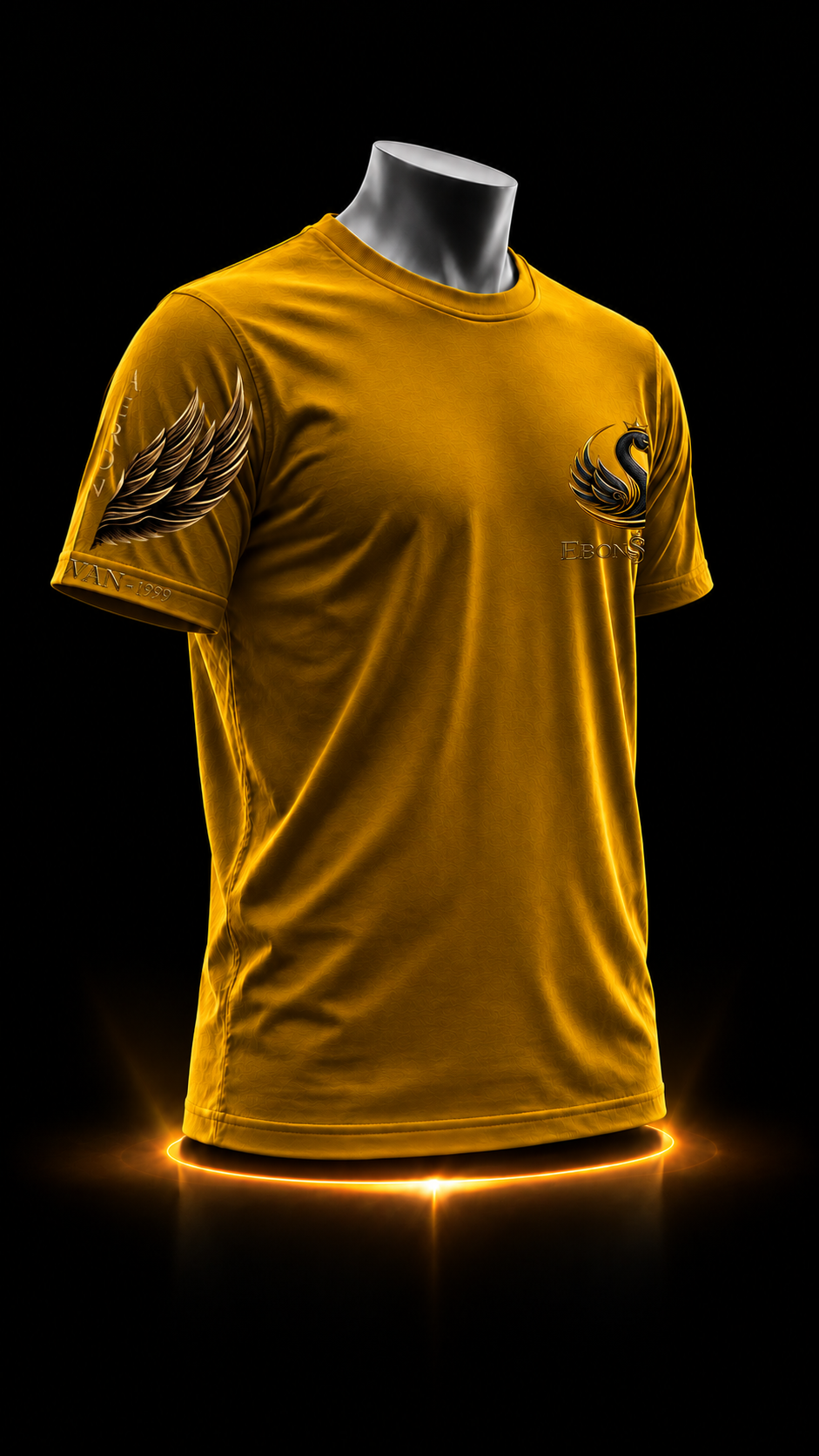 EBONSWAN – WARRIOR TEE (YELLOW) - Image 2
