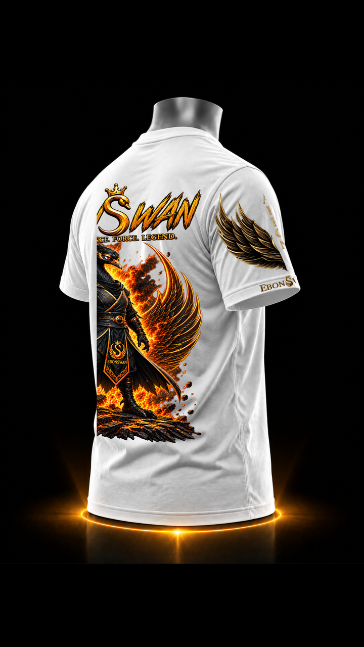 EBONSWAN – WARRIOR TEE (WHITE) - Image 3