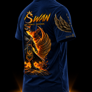 EBONSWAN – WARRIOR TEE (NAVY BLUE) - Image 3