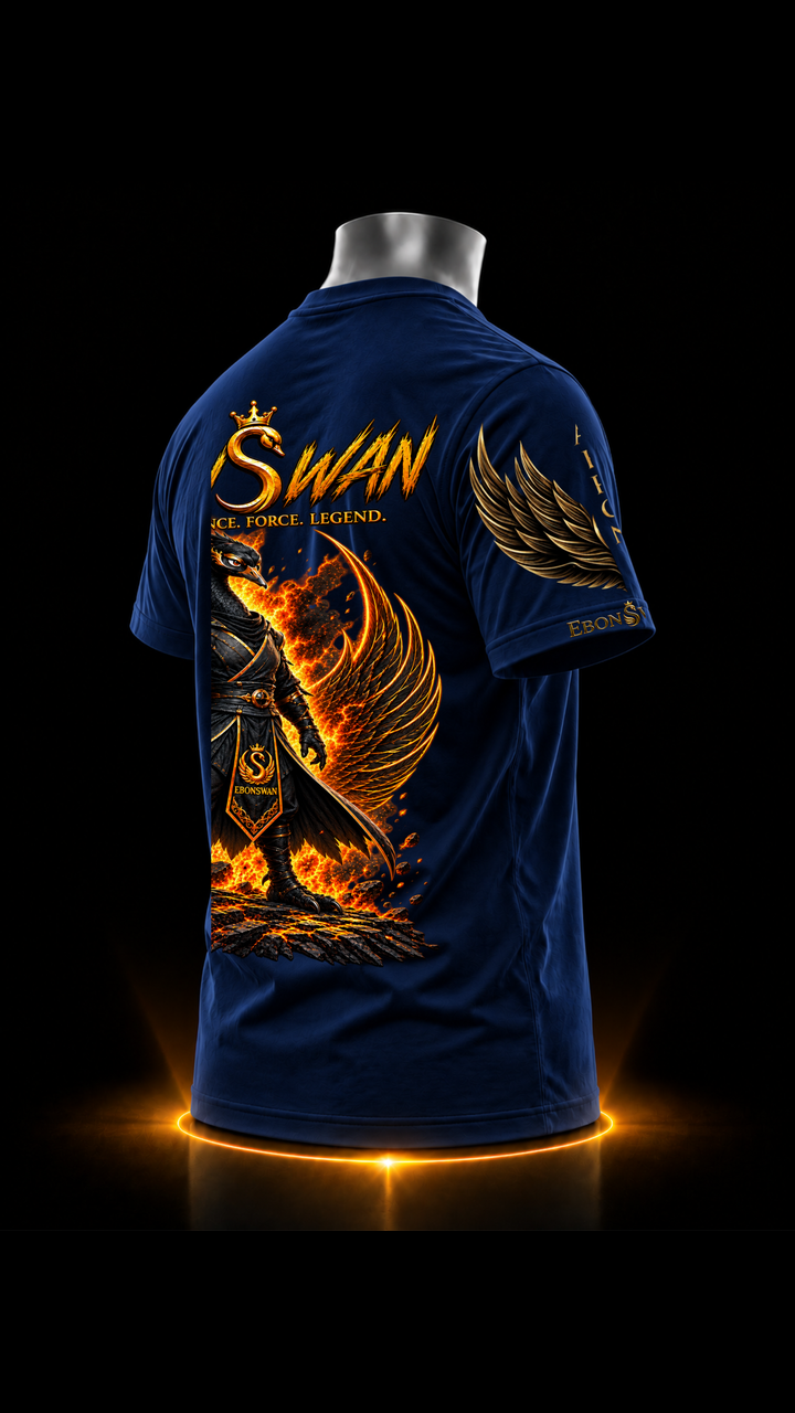 EBONSWAN – WARRIOR TEE (NAVY BLUE) - Image 3