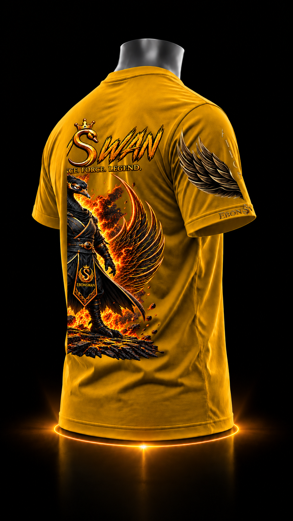 EBONSWAN – WARRIOR TEE (YELLOW) - Image 3