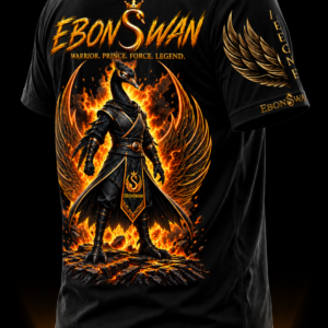 EBONSWAN – WARRIOR TEE (BLACK) - Image 3