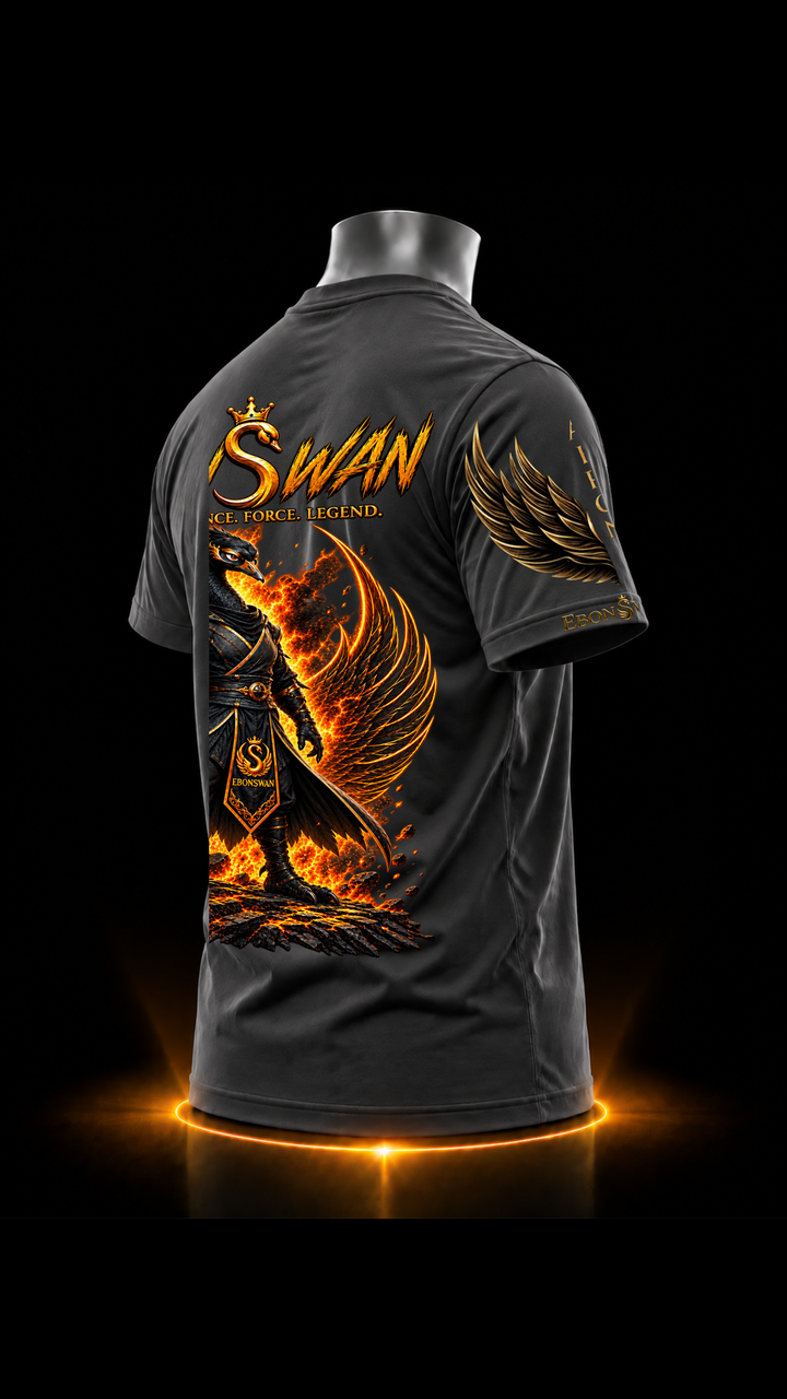 EBONSWAN – WARRIOR TEE (ASH) - Image 3