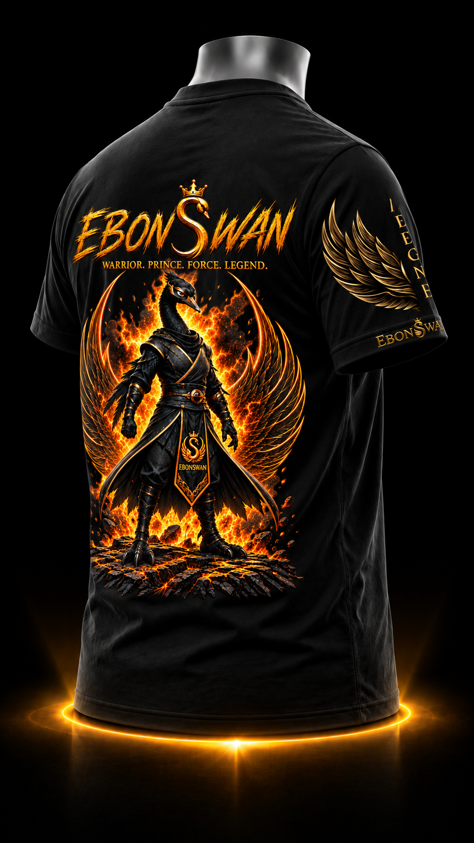 EBONSWAN – WARRIOR TEE (BLACK) - Image 3