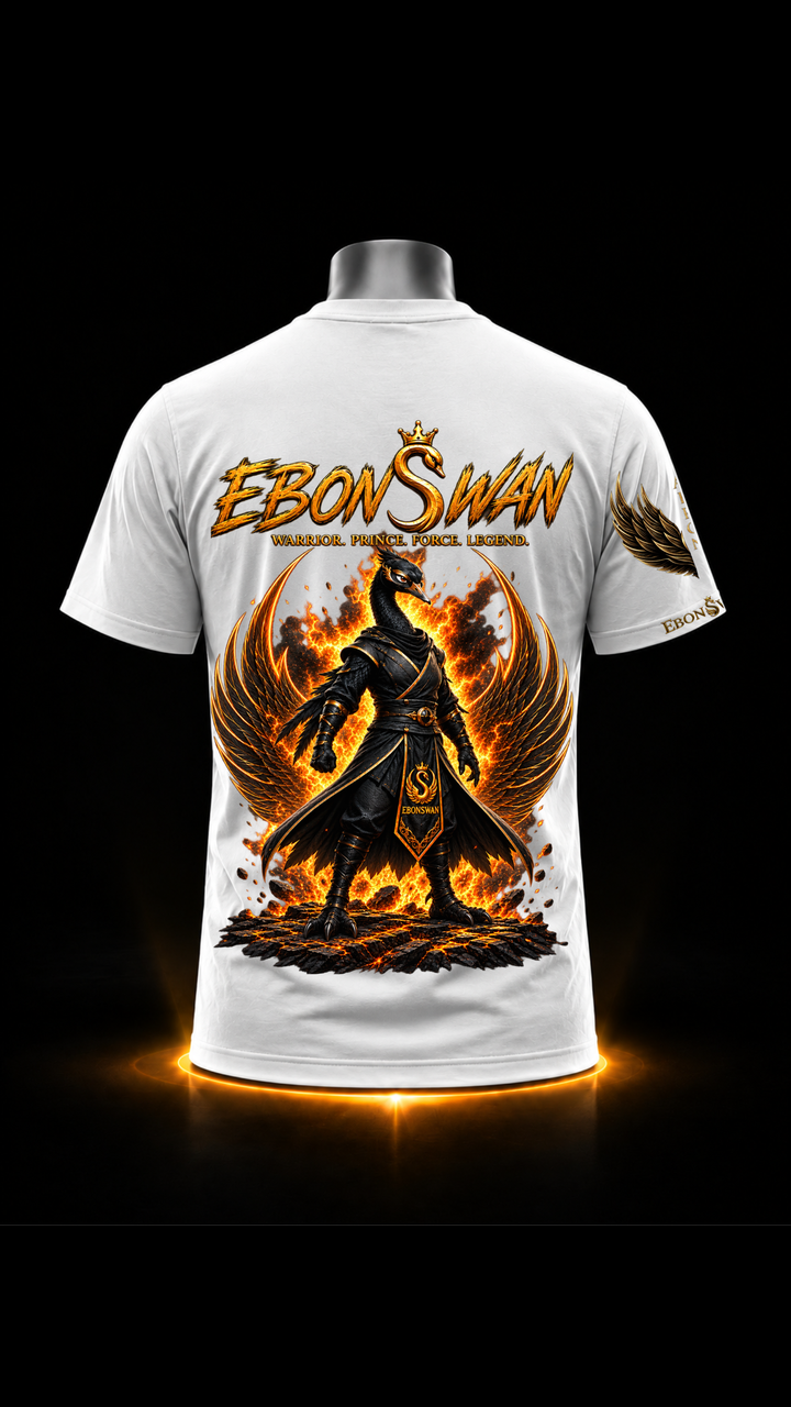 EBONSWAN – WARRIOR TEE (WHITE) - Image 4