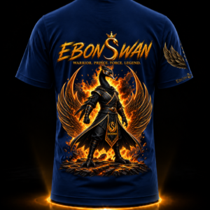 EBONSWAN – WARRIOR TEE (NAVY BLUE) - Image 4
