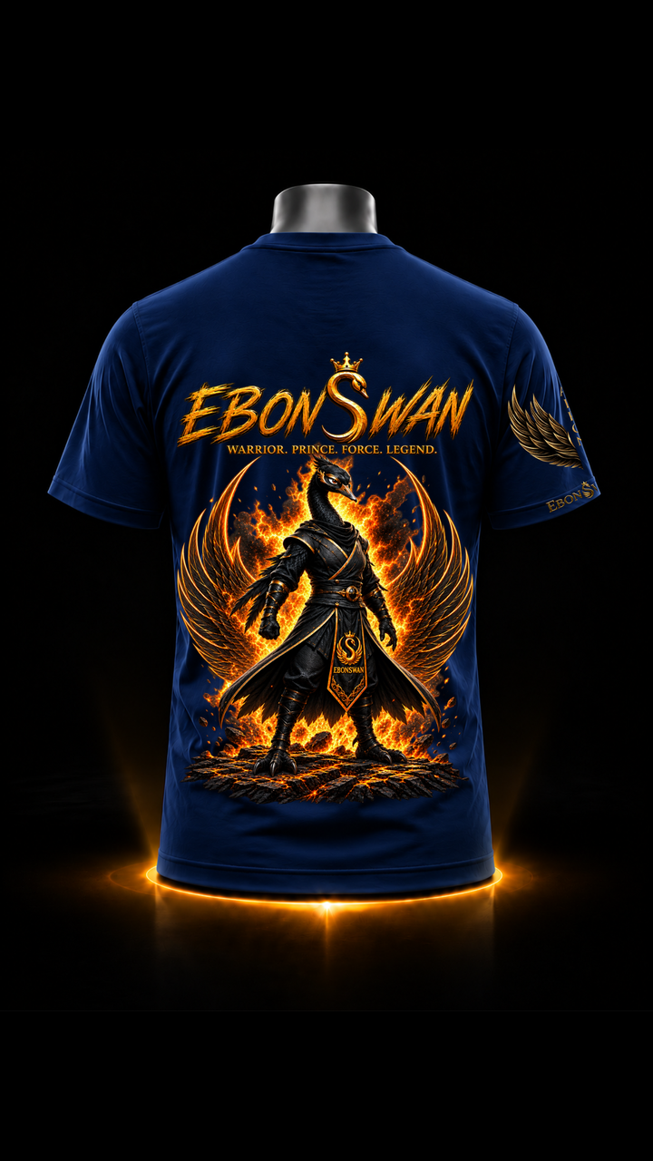 EBONSWAN – WARRIOR TEE (NAVY BLUE) - Image 4