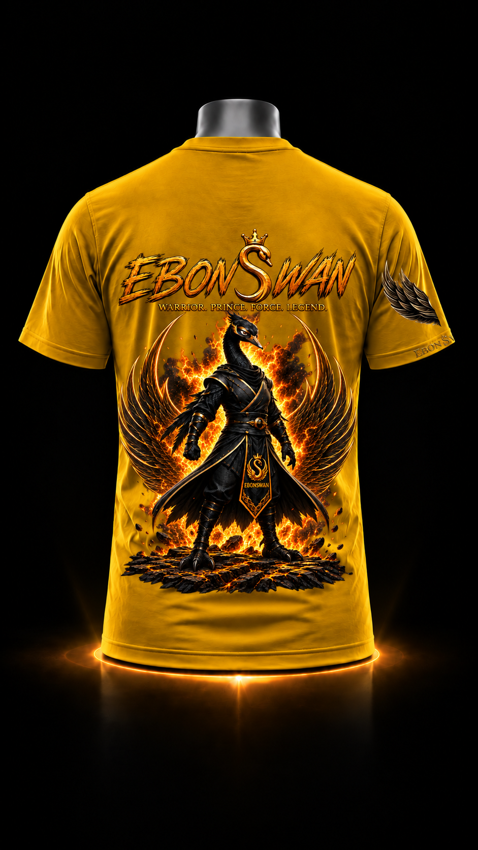 EBONSWAN – WARRIOR TEE (YELLOW) - Image 4