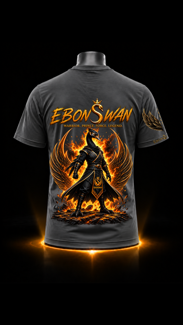 EBONSWAN – WARRIOR TEE (ASH) - Image 4