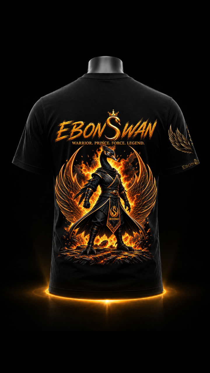 EBONSWAN – WARRIOR TEE (BLACK) - Image 4