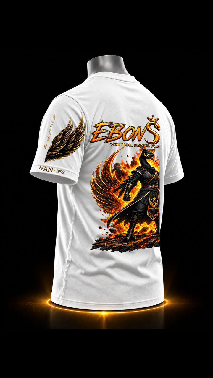 EBONSWAN – WARRIOR TEE (WHITE) - Image 5