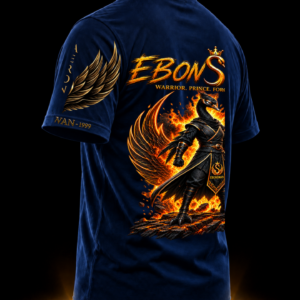 EBONSWAN – WARRIOR TEE (NAVY BLUE) - Image 5