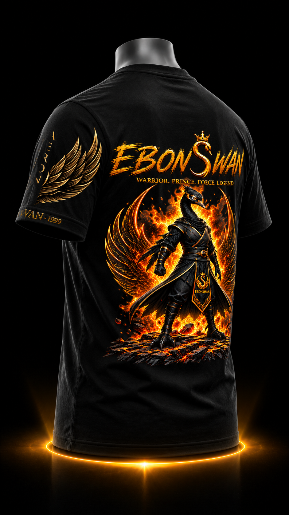 EBONSWAN – WARRIOR TEE (BLACK) - Image 5